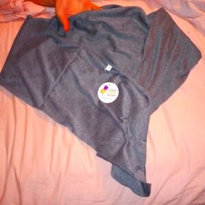 Elzama,Gray, Infinity scarf with hidden zipper pocket ,NWT